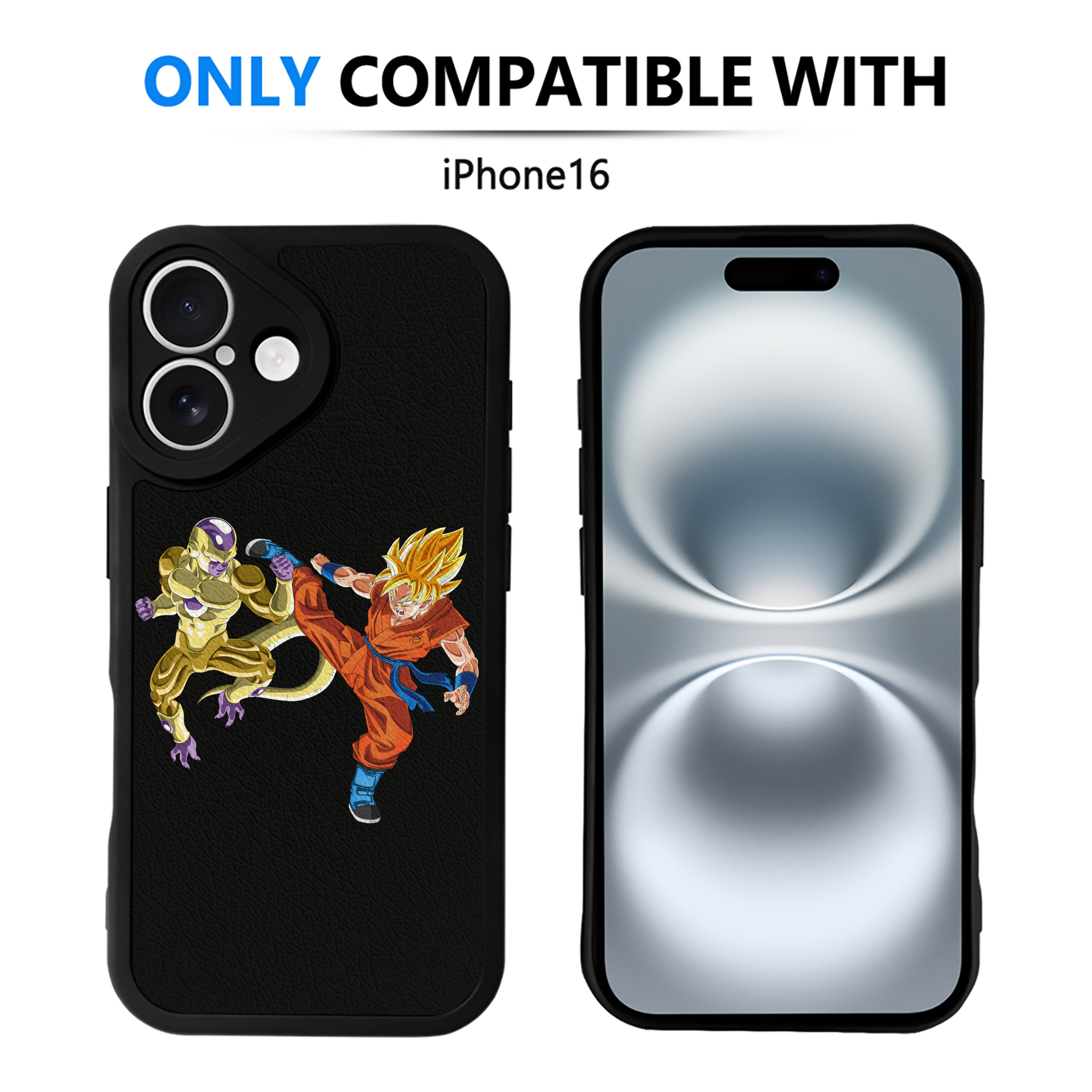 （画像用） ドラゴンボール DRAGON BALL 【iPhone 16シリーズ対応】シリコンスマホケース（レザー調） 材質：シリコン